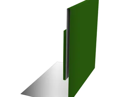 фото Планка приемная оконная 0,45 PE с пленкой RAL 6002 лиственно-зеленый