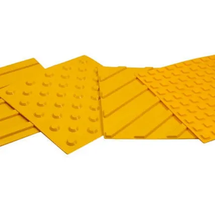 Фото №0 Тактильная плитка полиуретановая (ТПУ) 500х500 мм жёлтая для наружных работ