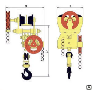 Фото №0 Таль червячная 5т ручная передвижная ТРЧП 5,0т 6 м