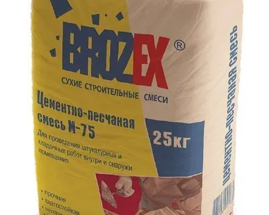 фото Цементно-песчаная смесь ЦПС-75 25кг BROZEX 48шт/пал