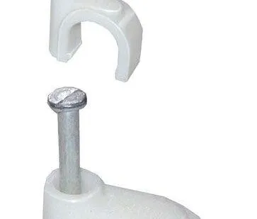 фото Скоба крепежная плоская 12мм пластик. (уп.100шт) ИЭК USK21-12-100