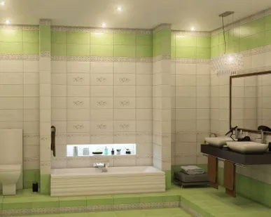 фото Анжер салатовый 200х400мм 02 декор Gracia Ceramica