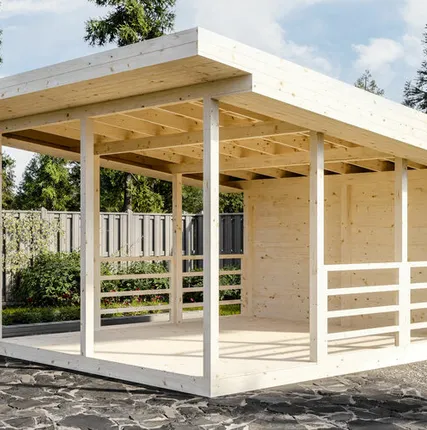 Фото №0 Беседка 18 односкатная (Стандарт) - брус 44 мм