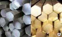 фото Шестигранник латунный 3 - 180 мм Л63 ЛС63-3 ЛС59 ГОСТ 2060-2006 31366-2008