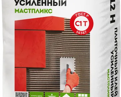 фото Клей усиленный Основит Мастпликс АС12 Н 25 кг Класс С1Т 56 шт/пал