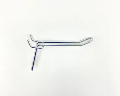 фото Крючок на перфорацию двойной (еврокрючок) L=100мм d=4,8мм шаг 50мм, хром