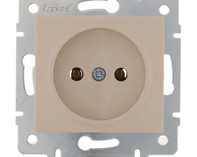 фото Механизм розетки 1-м СП KARINA 16А IP20 без заземл. термопласт крем. LEZARD 707-0388-121B