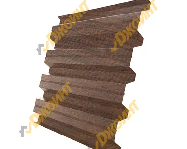 фото Профнастил Н-60 0,5 Printech двухсторонний Antique Oak (Античный дуб)