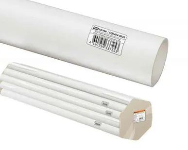 фото Труба гладкая жесткая ПВХ 20мм (2м) белая ТДМ (РФ)