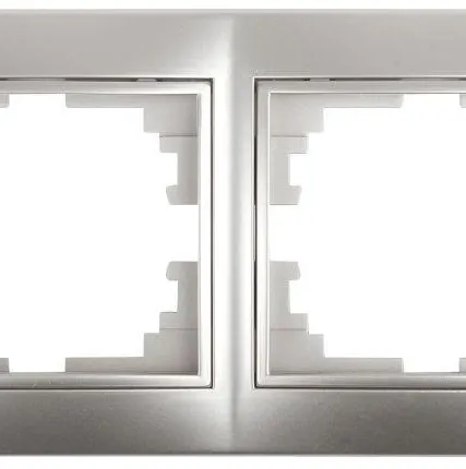 Фото №1 Рамка 2-м СП Plano 1-502-03 гор. алюм. Intro Б0030094