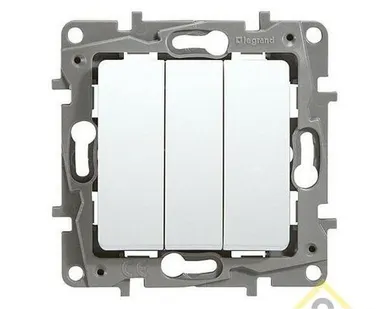 фото Механизм выключателя Legrand 3-кл. СП ETIKA Plus авт бел. 672213