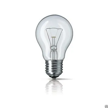 Фото №0 Лампа накаливания E27, 60W, A55 (груша), CL (прозрачная) Philips