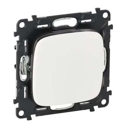 Фото №1 Выключатель 1-кл. СП Valena Allure 10А IP20 250В 10AX с лиц. панелью безвинт. зажимы механизм бел. Leg 752701