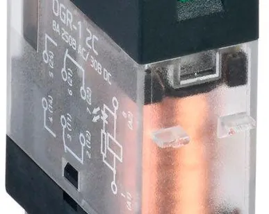фото Реле общего назначения OGR-1 2C 24В DC с LED и тест. кнопкой ONI OGR-1-2C-DC24V-L-B