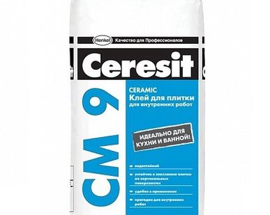 фото Клей цементный Ceresit СМ-9 25кг 2-4 кг/м2
