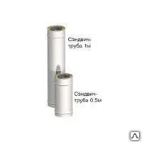 Фото №0 Сэндвич-труба 0,5 мм оцинкованный L-0,5м д.260х200мм