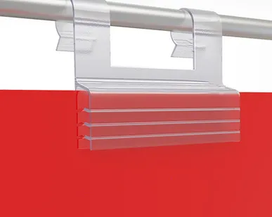 фото Клипса захват для размещения вывесок на сетчатых полках и прутьях