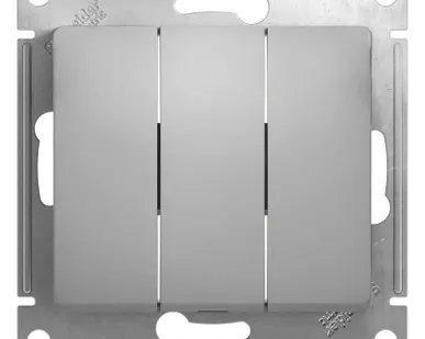 фото Выключатель 3-кл. СП Glossa 10А IP20 (сх. 1+1+1) 10AX механизм алюм. SE GSL000331