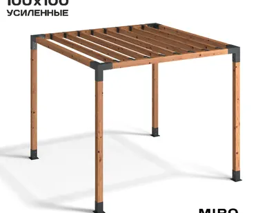 фото Коннекторы для беседки из бруса 100х100 BASE+ графит