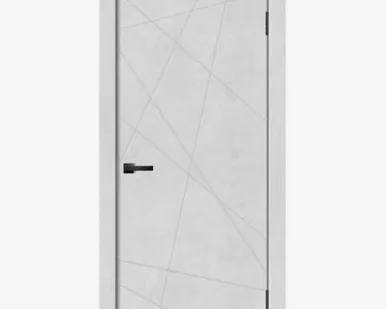 фото полотно дверное глухое geometry-1 2000х600мм пвх цвет бетон снежный