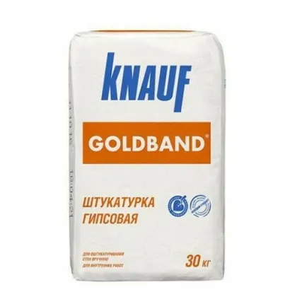 Фото №0 Штукатурка гипсовая Гольдбанд Knauf 30 кг