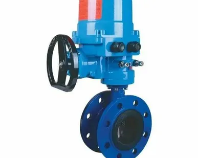 фото Затвор повортный фланцевый 021F DN65 с электроприводом 380В Dendor