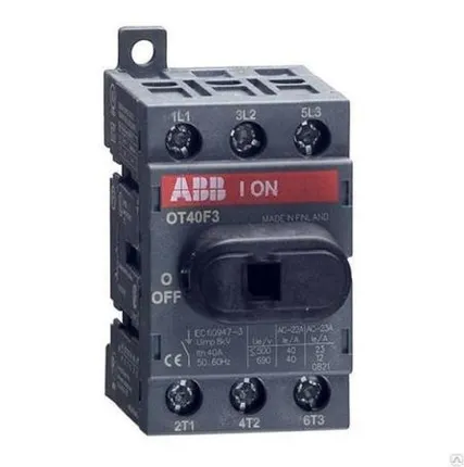 Фото №0 Рубильник с ручкой OT25F3 3п 25А 400/750В AC/DC IP20 ABB