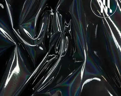 фото Винил на фетровой основе, цв. Черный