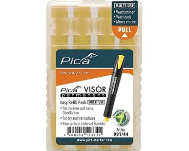 фото Сменные грифели для маркера Visor permanent Жёлтые 4 шт. PICA-991/44