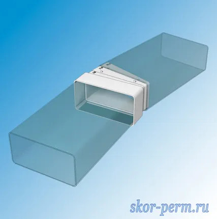 Фото №3 Колено горизонтальное разноугловое 60х204 мм, ПВХ, ERA