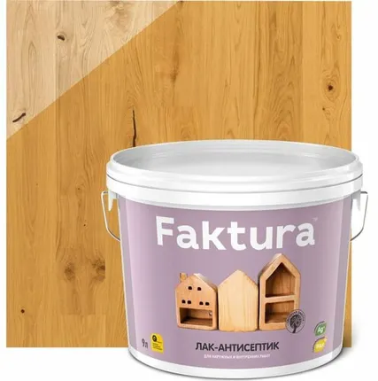 Фото №0 Дисма Лак-антисептик FAKTURA золотой дуб, ведро 9 л