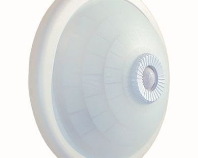 фото Светильник с защитной решеткой и датчиком движения, белый, 230VAC, 60W,E27