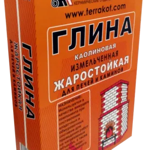 фото Глино-шамотная смесь с содержанием Глины каолиновой 99,9% 20кг Терракот