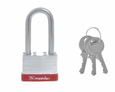 фото Замок навесной, 50 мм, удлиненная дужка MATRIX 91809