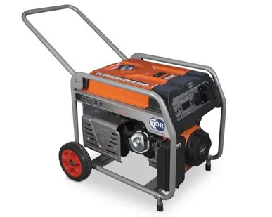 фото Генератор бензиновый TOR KM11000H 8,0 кВт 220В 27 л с электростартером и колесами