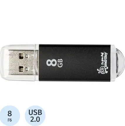 Фото №0 Флеш-память Smartbuy V-Cut, 8Gb, USB 2.0, чер, SB8GBVC-K