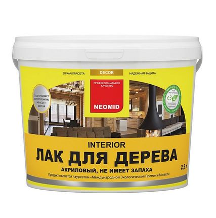 Фото №0 ЛАК ДЛЯ ДЕРЕВА INTERIOR NEOMID (НЕОМИД) 1 л