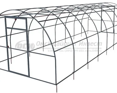 фото Теплица 3000*2100*8000 м (Ш*В*Д) с сотовым поликарбонатом 4 мм