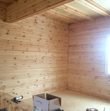 Фото №2 Шлифовка и покраска деревянных домов из бруса, профилированного бруса, круглого и оцилиндрованного бревна