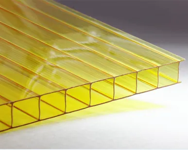 фото Сотовый поликарбонат 16 мм желтый КРИСТАЛЛ CARBOGLASS 2,1х12м.