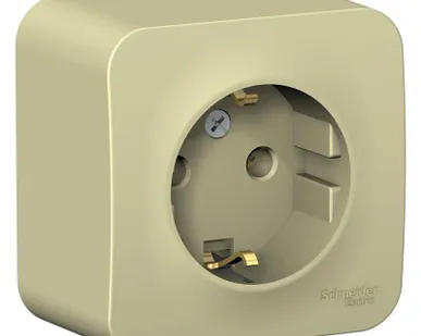 фото Розетка 1-м ОП BLANCA 16А 250В без шторок с заземл. изол. пласт. беж. SchE BLNRA010117