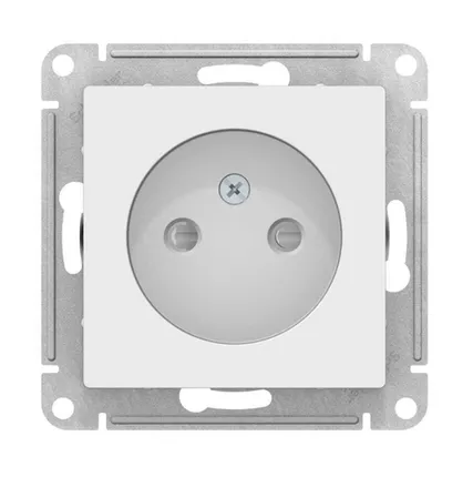 Фото №0 Schneider Electric Механизм розетки 1-м СП AtlasDesign 16А IP20 без заземл.защ. шторки бел. ATN000149 Schneider Electric