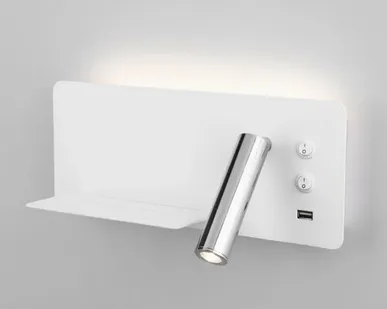 фото Настенный светодиодный светильник с USB Fant L LED (левый) MRL LED 1113 белый/хром