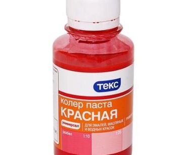 фото Колеровочная паста №1 красная Текс 0,5л