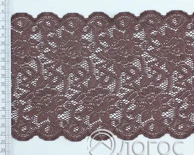 фото Кружево стрейч 140мм Е-395, И, коричневый