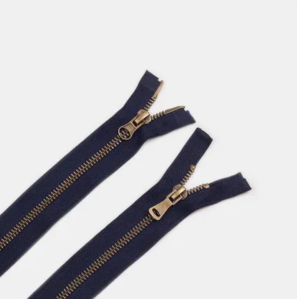 Фото №0 Молния металл Т5 80см 2 бег. т.синий/антик