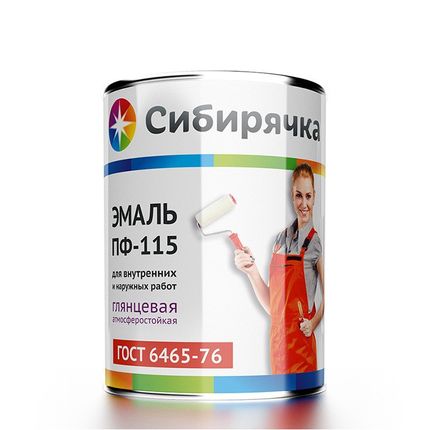 Фото №0 Эмаль ПФ-115 ярко-голубая Сибирячка 1,9кг