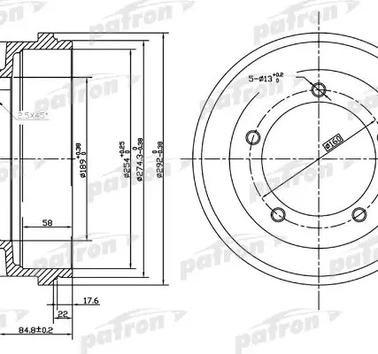 Фото №0 PDR1067 Барабан тормозной