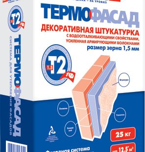 фото Декоративная штукатурка рельефная ПЛИТОНИТ ТермоФасад Т2-тф (2,5 мм)