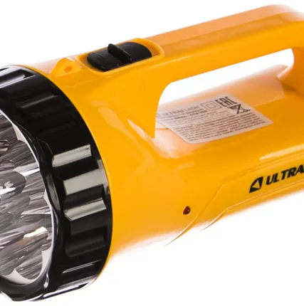 Фото №0 Фонарь-прожектор аккумуляторный, 9 светодиодов, 2 режима, вилка 220V, LED3816SM Ultraflash